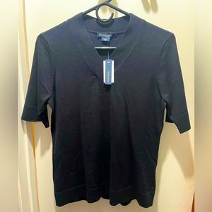 Pendleton Silk Blend Knit V-Neck Shirt